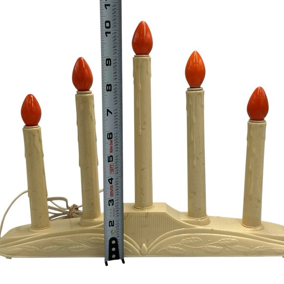 Vtg 5-Light Electric Indoor Plastic Candolier Candelabra Halloween Christmas - Picture 11 of 16